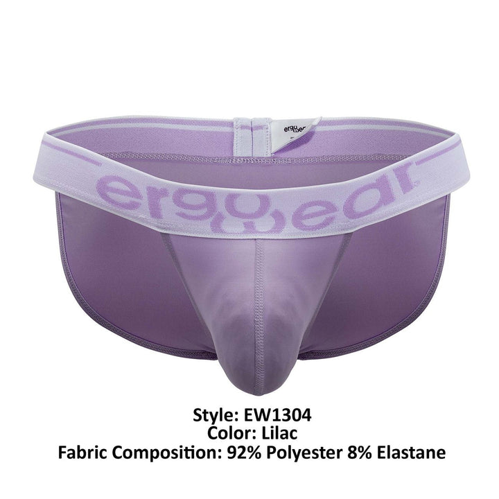 ErgoWear men's lilac MAX SE bikini briefs – ergonomic pouch low-rise underwear