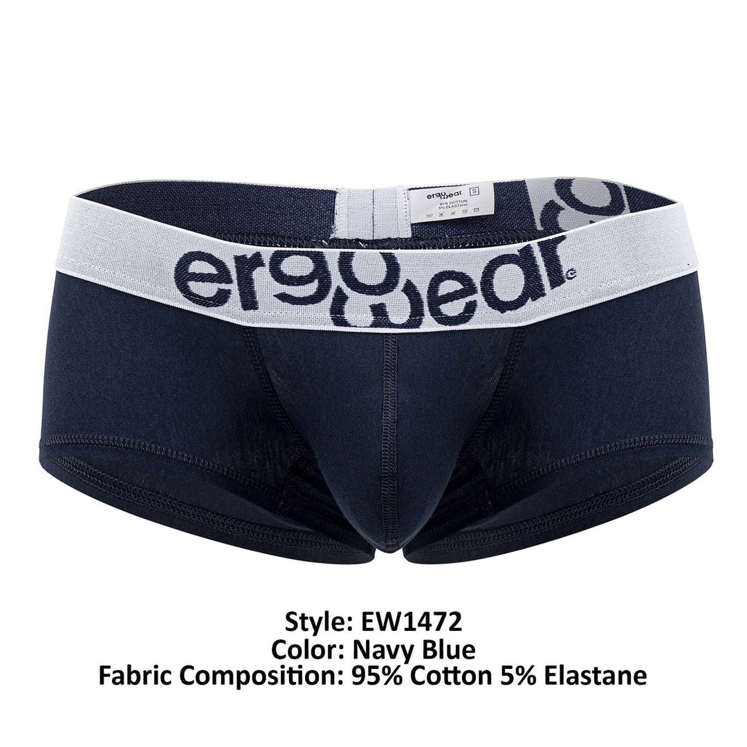 ErgoWear MAX COTTON Trunks in Navy Blue – men's trunks