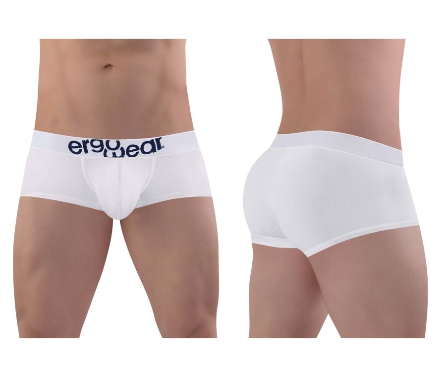 ErgoWear MAX COTTON Trunks in White – men's trunks