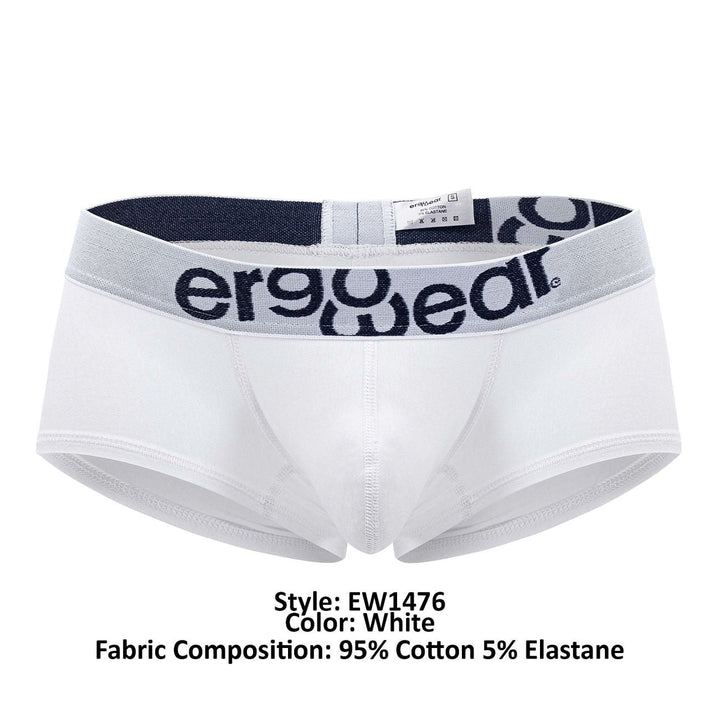 ErgoWear MAX COTTON Trunks in White – men's trunks