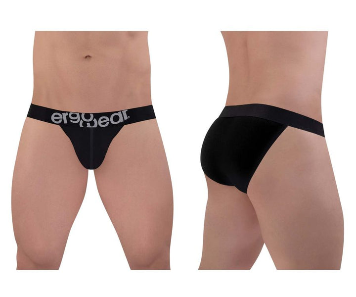 ErgoWear EW1483 MAX COTTON Bikini in black – men's black cotton bikini brief underwear