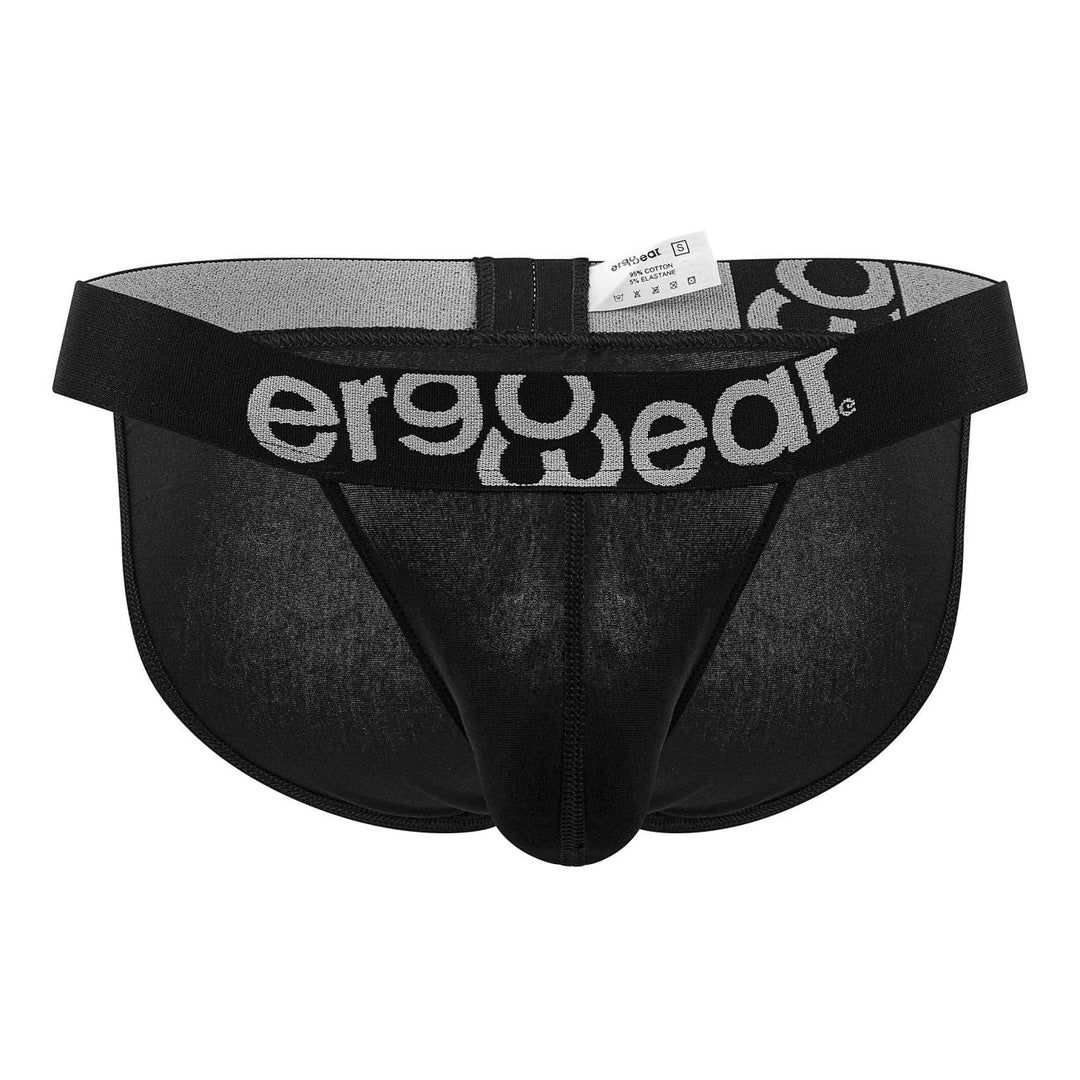 ErgoWear EW1483 MAX COTTON Bikini in black – men's black cotton bikini brief underwear