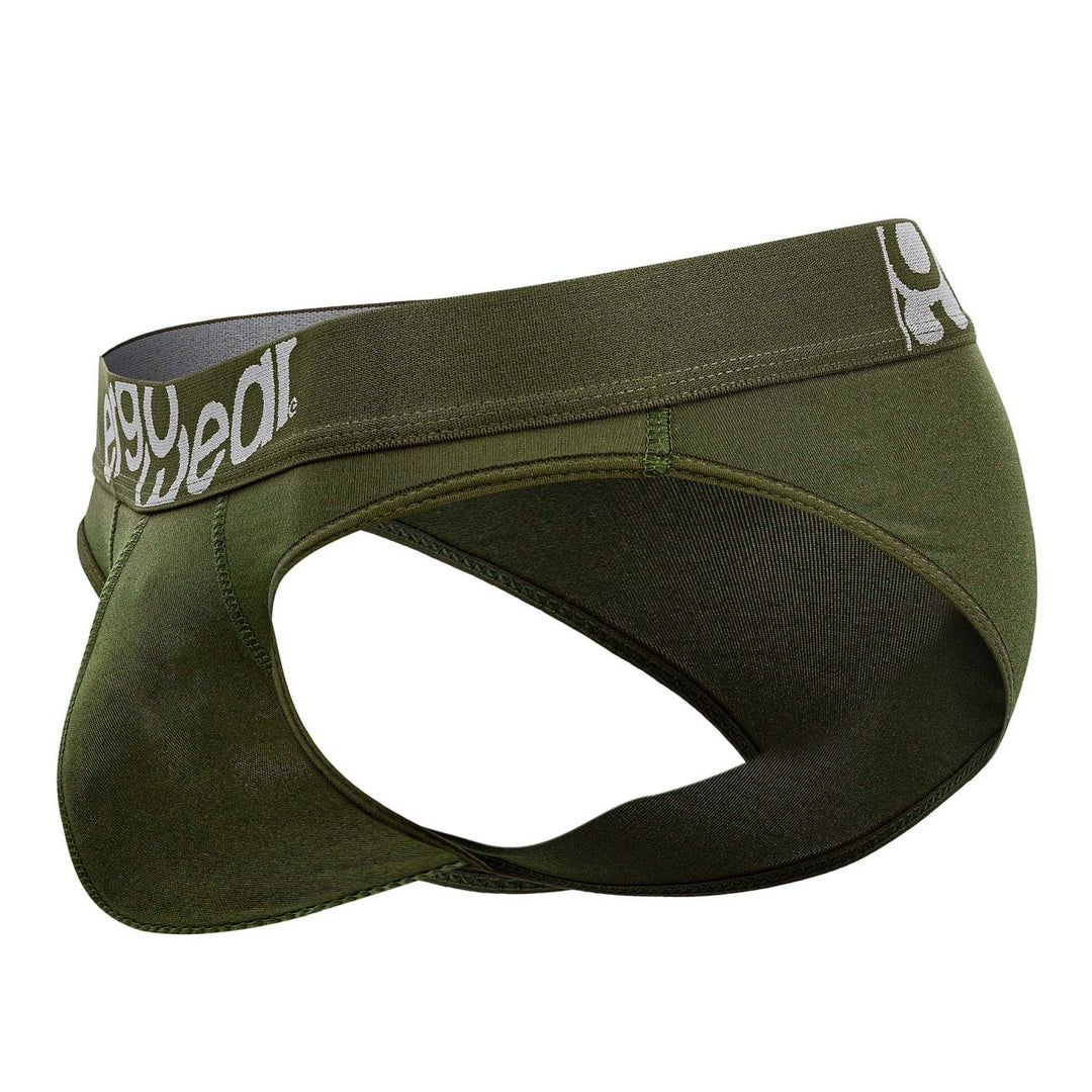 ErgoWear men's dark green HIP bikini briefs – microfiber contoured pouch underwear