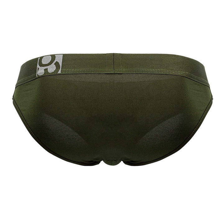 ErgoWear men's dark green HIP bikini briefs – microfiber contoured pouch underwear