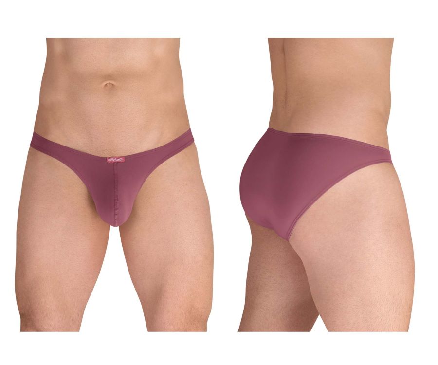 ErgoWear men's dusty pink X4D bikini briefs – silky polyamide full-coverage underwear