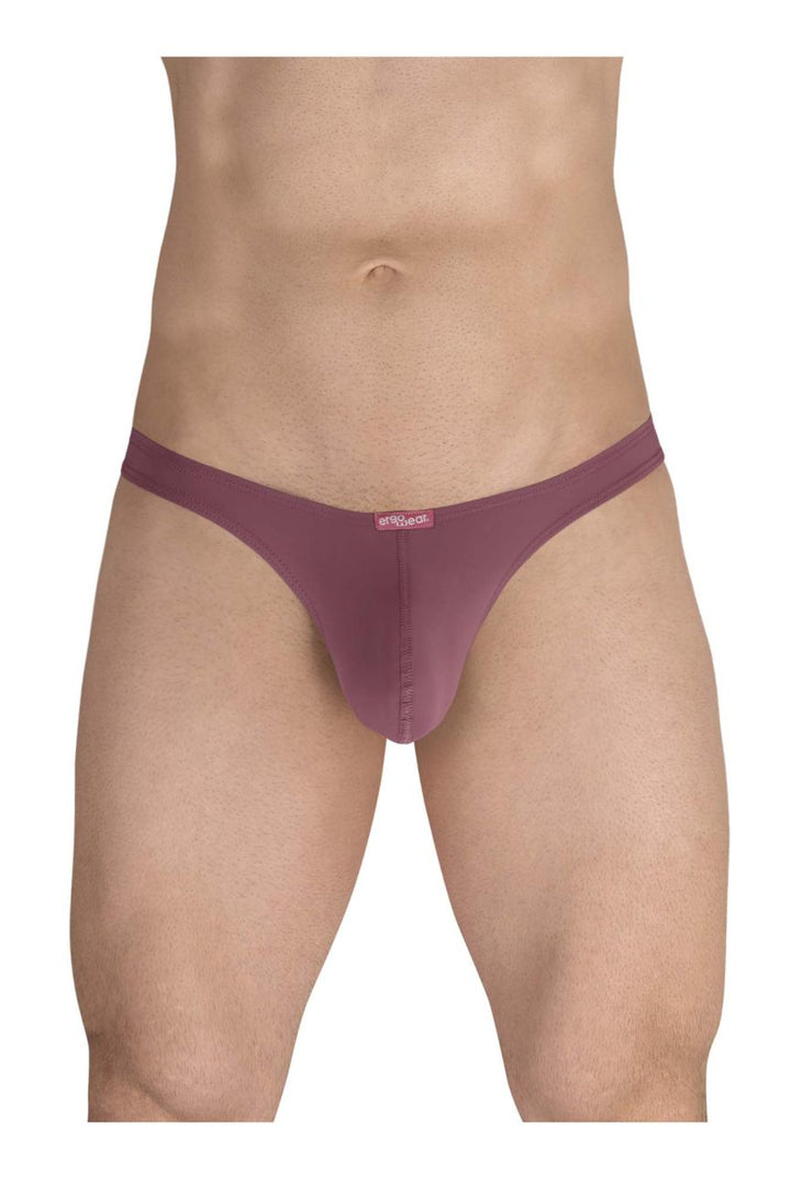 ErgoWear men's dusty pink X4D bikini briefs – silky polyamide full-coverage underwear
