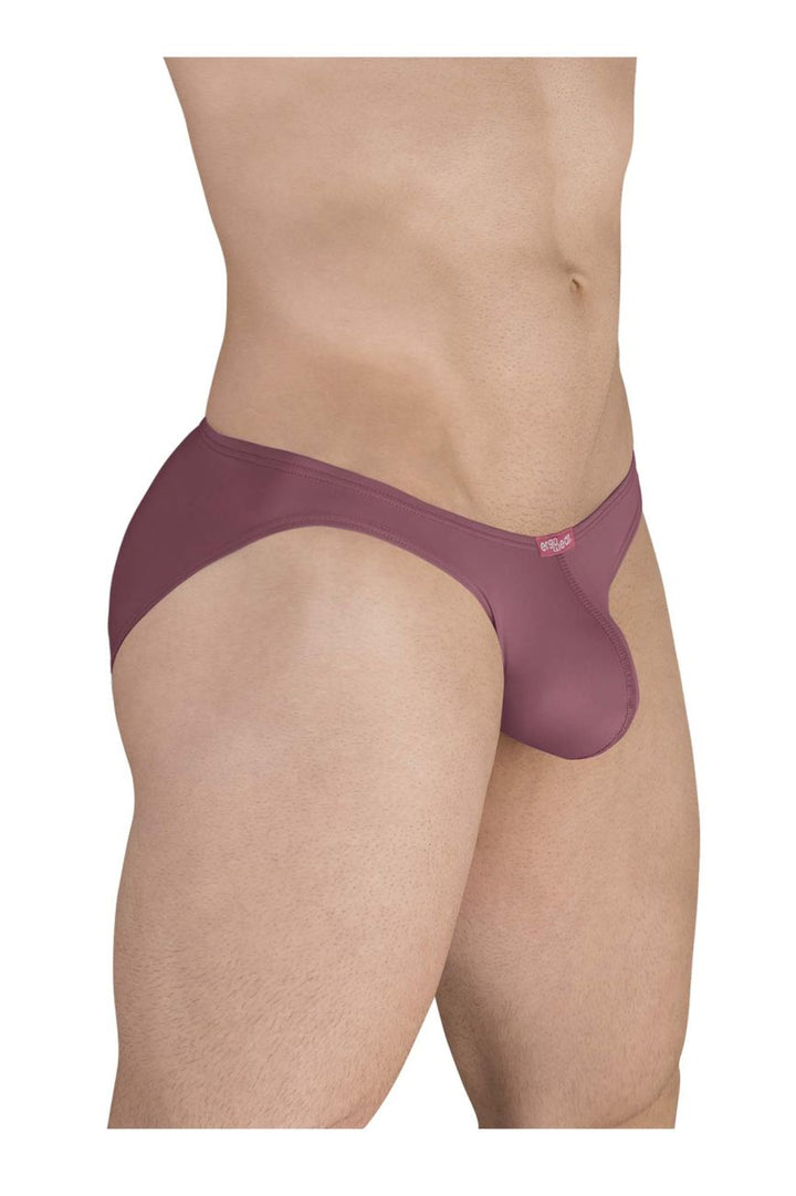 ErgoWear men's dusty pink X4D bikini briefs – silky polyamide full-coverage underwear