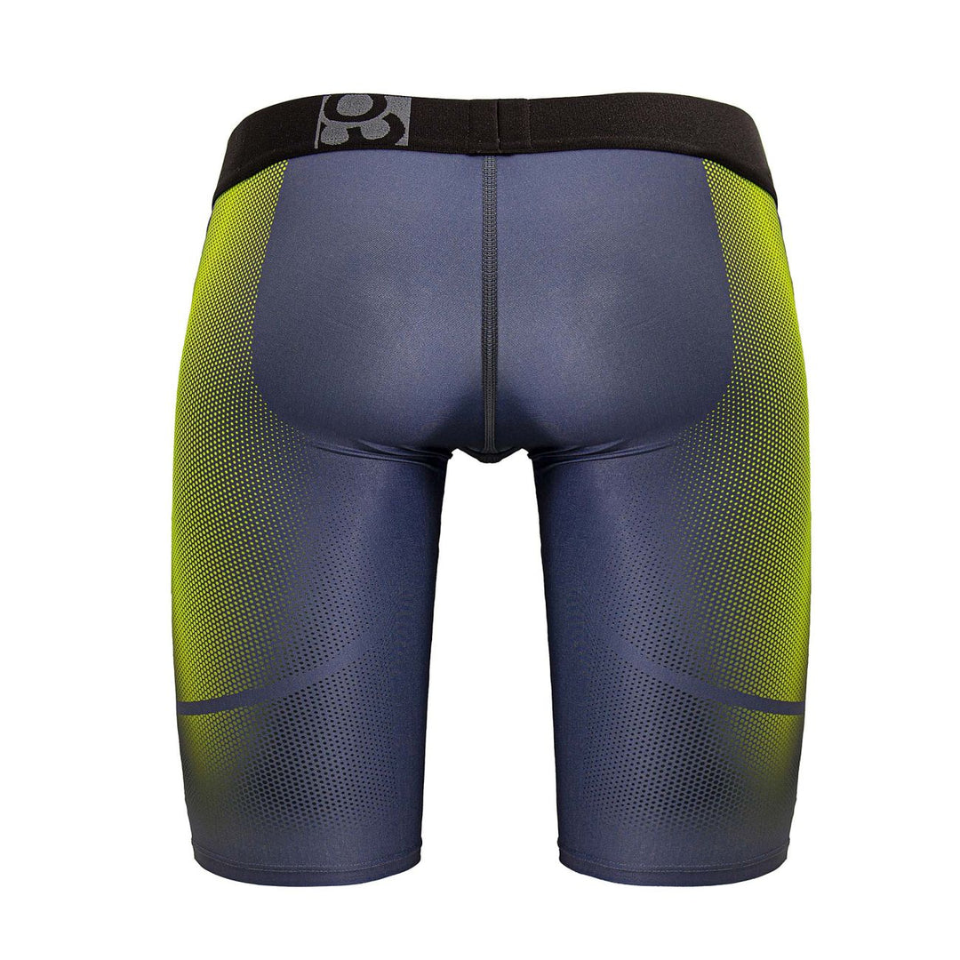 ErgoWear men's gray neon green MAX SE athletic compression shorts – gym active wear