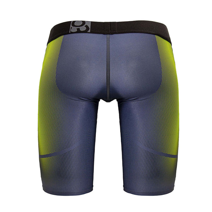 ErgoWear men's gray neon green MAX SE athletic compression shorts – gym active wear