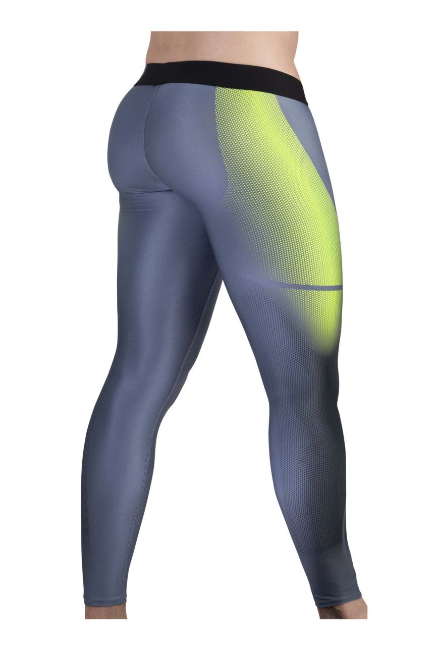 ErgoWear MAX SE Men's Compression Legging in Gray/Green – men's athletic pants
