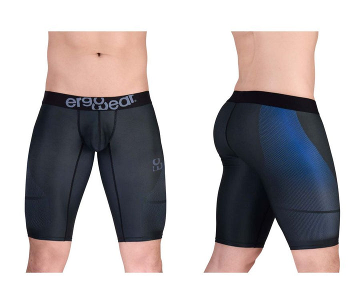 ErgoWear men's dark gray MAX SE athletic compression shorts – performance gym wear