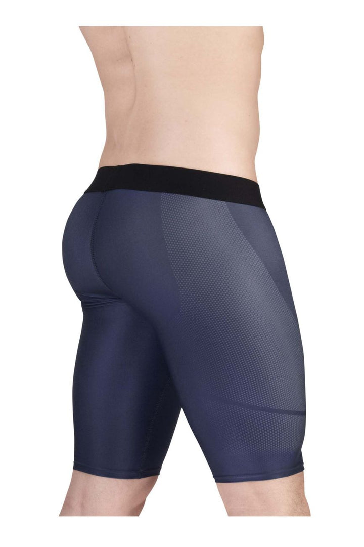ErgoWear men's dark blue MAX SE athletic compression shorts – performance gym wear