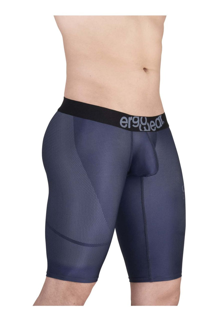 ErgoWear men's dark blue MAX SE athletic compression shorts – performance gym wear