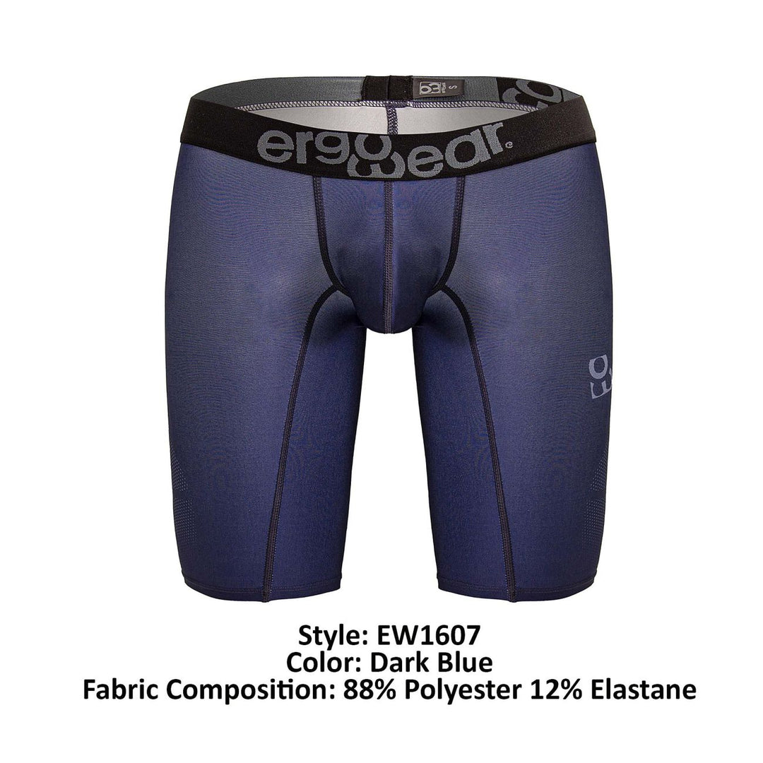 ErgoWear men's dark blue MAX SE athletic compression shorts – performance gym wear