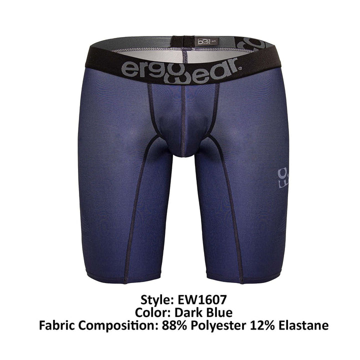 ErgoWear men's dark blue MAX SE athletic compression shorts – performance gym wear