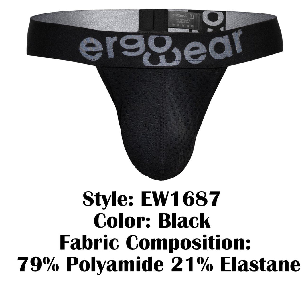 ErgoWear MAX FLOW Men's Thong in Black – men's thongs