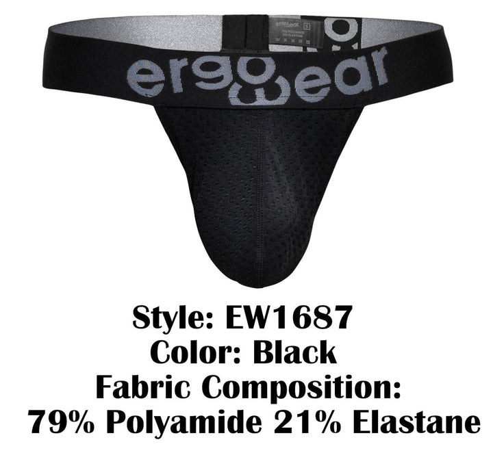 ErgoWear MAX FLOW Men's Thong in Black – men's thongs