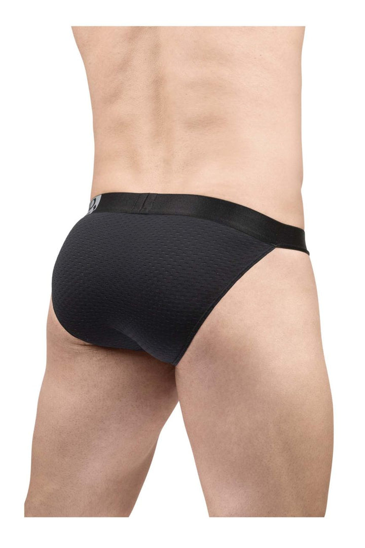 ErgoWear men's black MAX FLOW bikini briefs – ergonomic pouch low-rise underwear