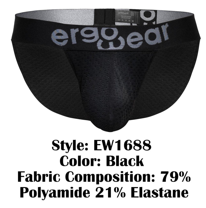 ErgoWear MAX FLOW Men's Bikini Brief in Black – men's briefs