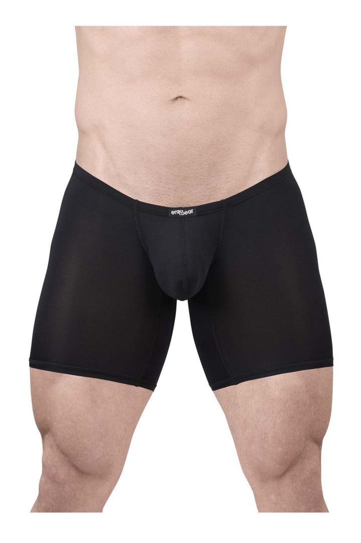 ErgoWear men's black X4D boxer briefs – low-rise polyamide full coverage underwear