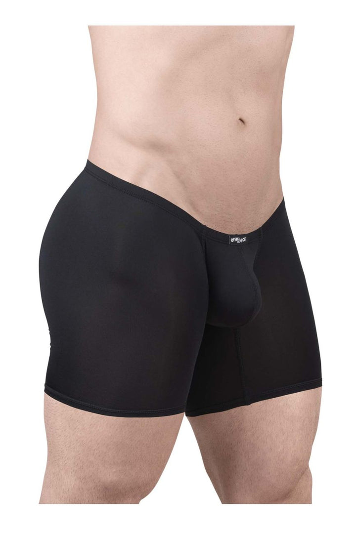 ErgoWear men's black X4D boxer briefs – low-rise polyamide full coverage underwear