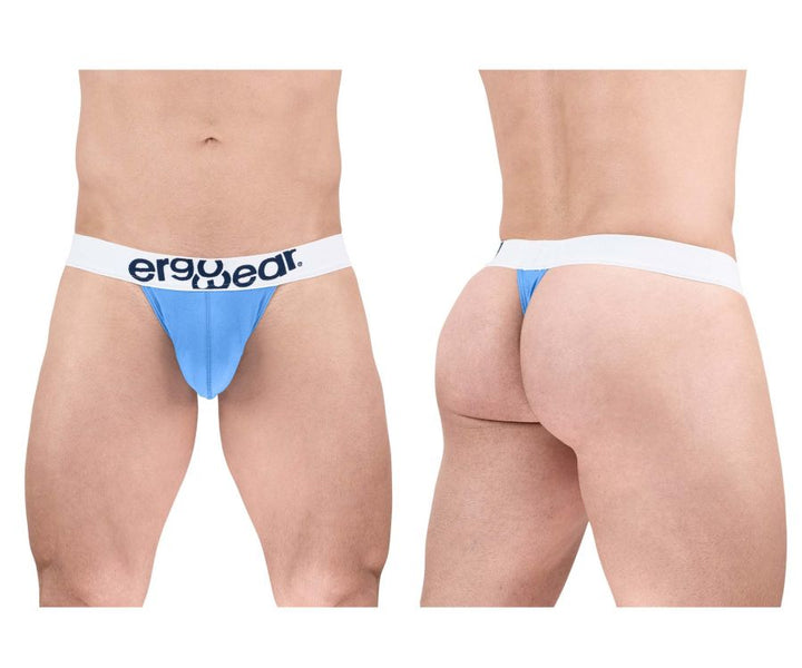 ErgoWear MAX COTTON Thongs in Light Blue – men's thongs