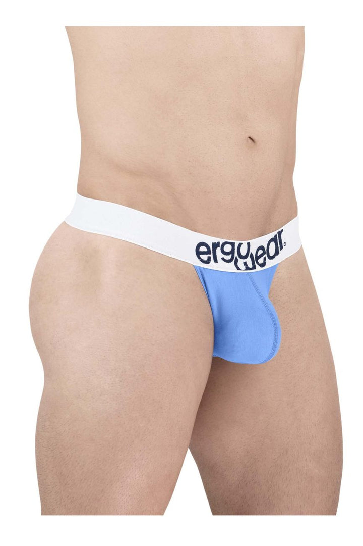 ErgoWear MAX COTTON Thongs in Light Blue – men's thongs