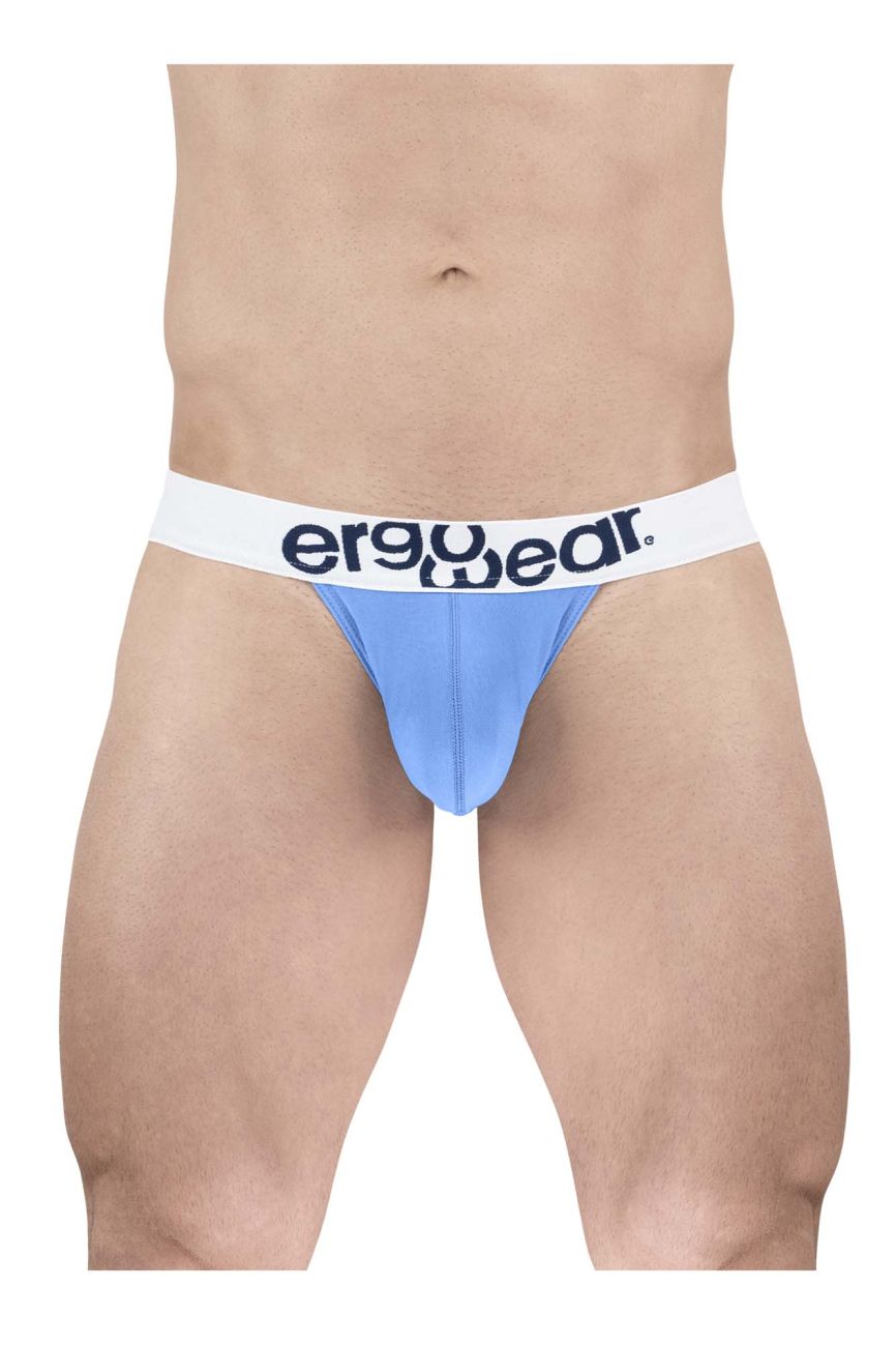 ErgoWear MAX COTTON Bikini in Light Blue – men's briefs