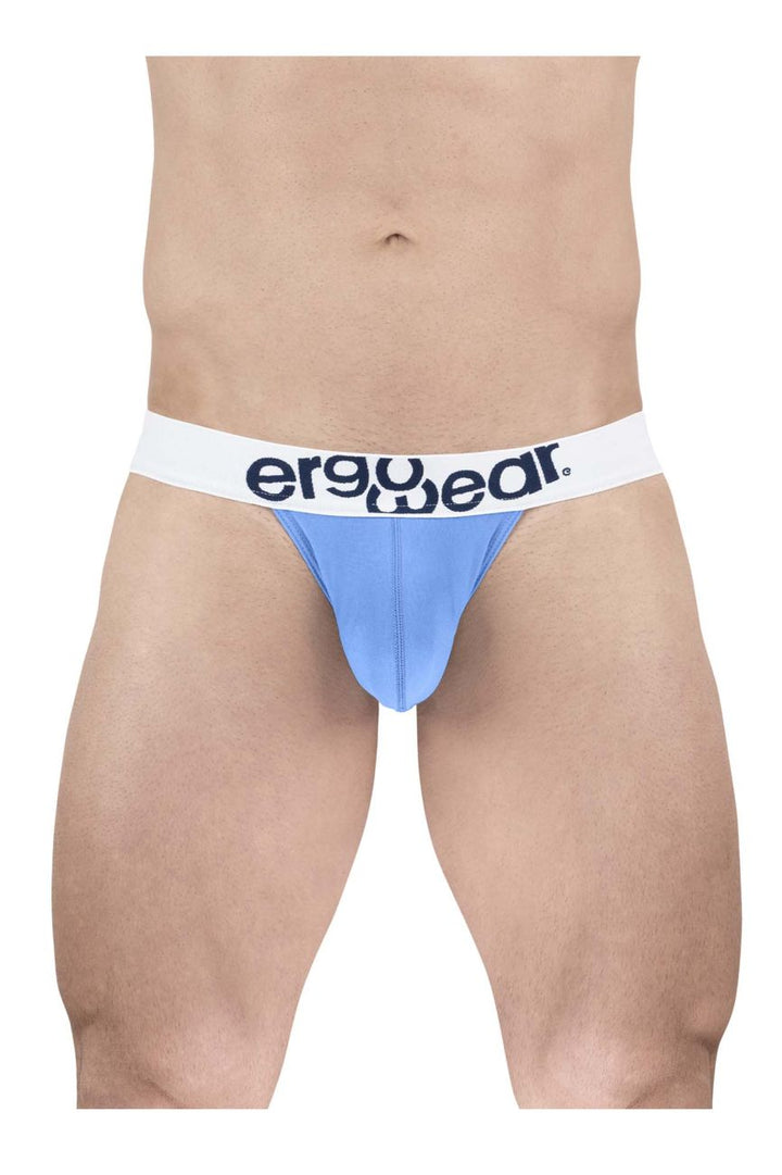 ErgoWear MAX COTTON Bikini in Light Blue – men's briefs