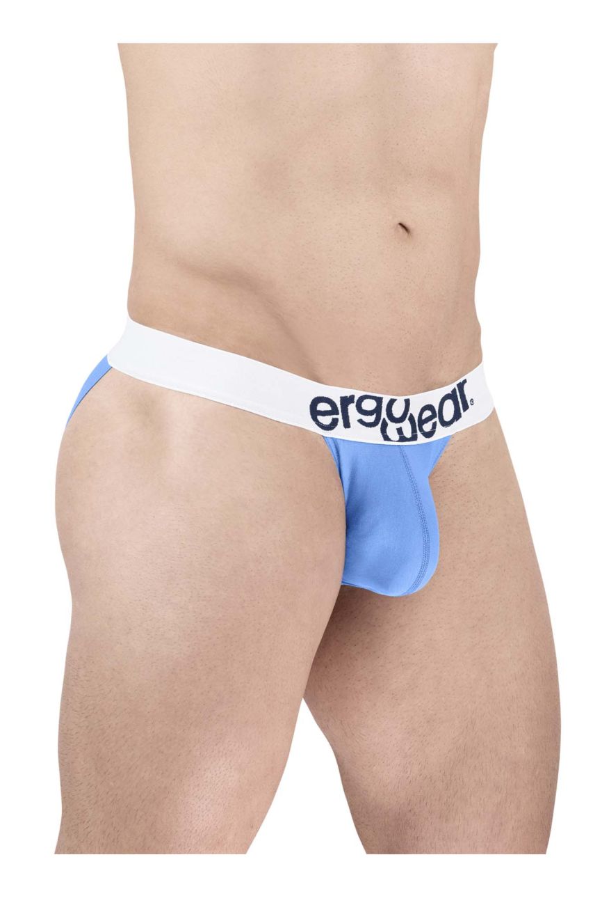ErgoWear MAX COTTON Bikini in Light Blue – men's briefs