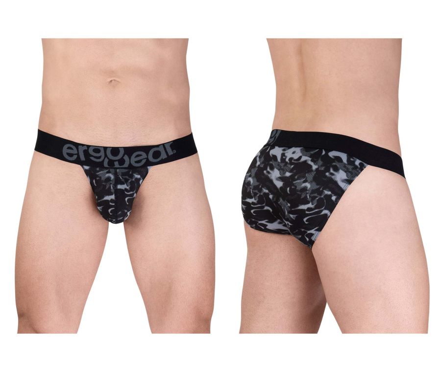 ErgoWear MAX SE CAMO Men's Bikini Brief in Black – men's briefs