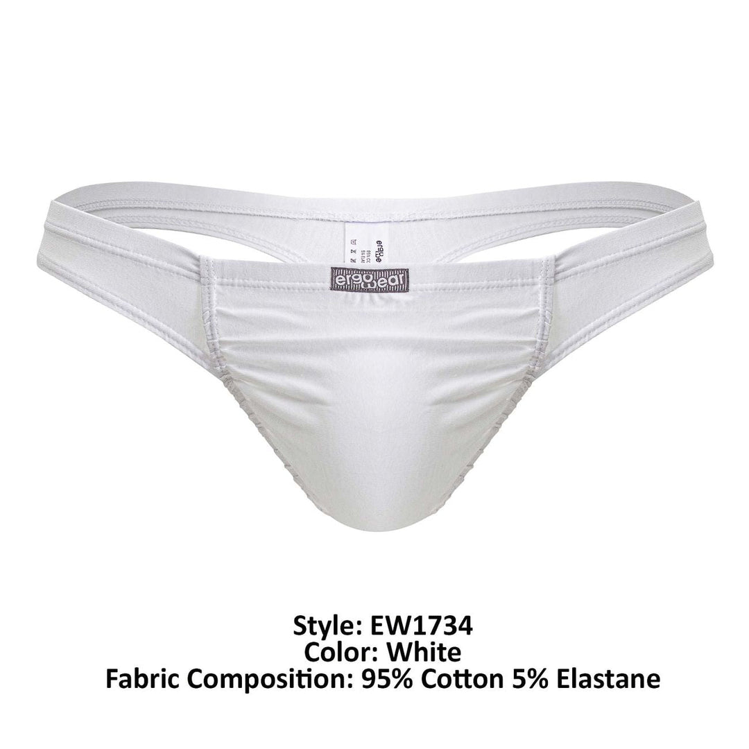 ErgoWear FEEL GR8 Cotton Men's Thong in White – men's thongs