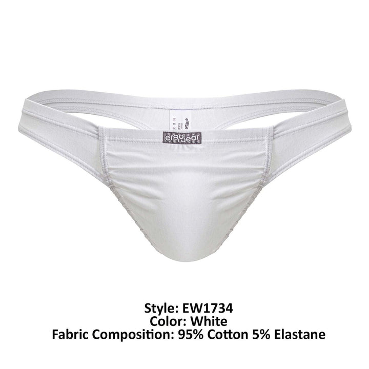 ErgoWear FEEL GR8 Cotton Men's Thong in White – men's thongs