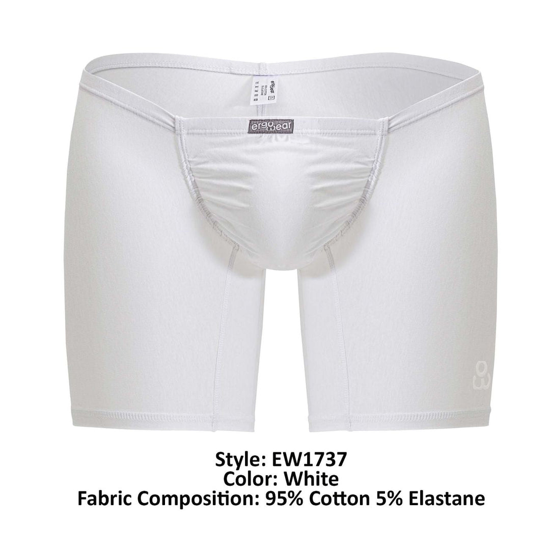 ErgoWear FEEL GR8 Cotton Boxer Briefs in White – men's boxer briefs