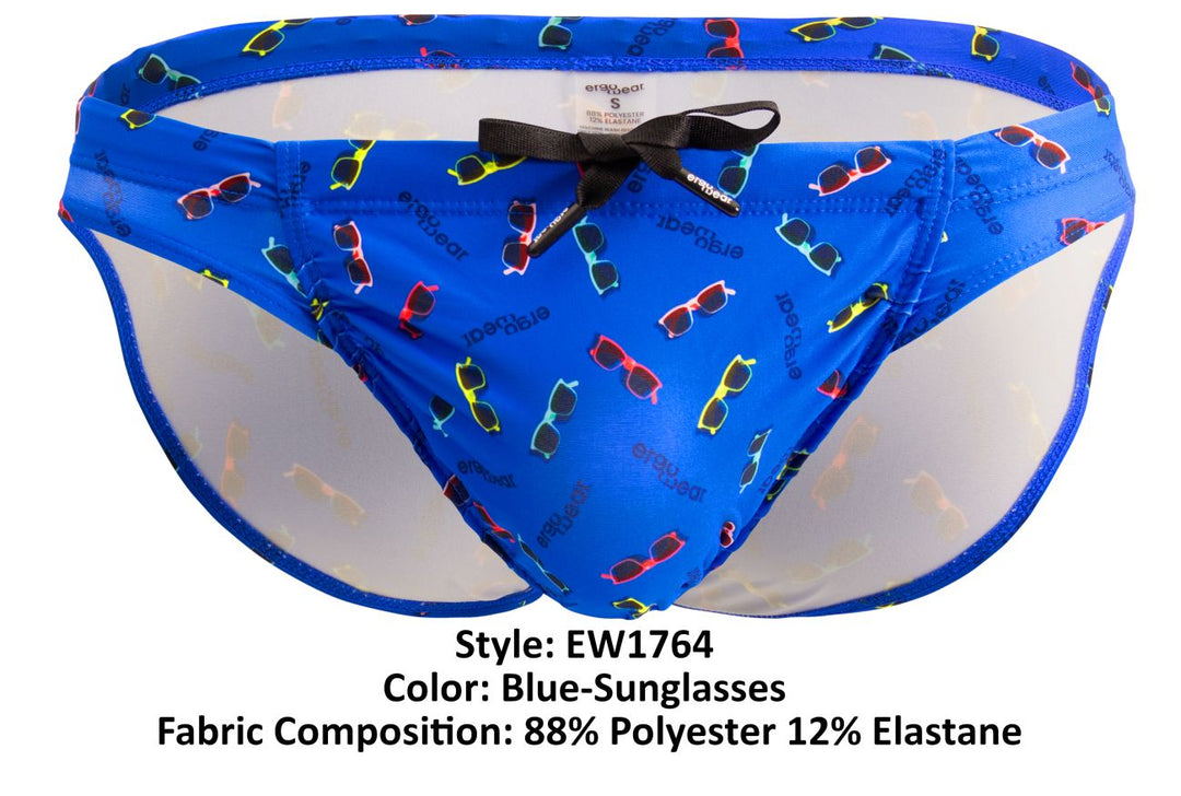 ErgoWear FEEL SW Swim Briefs in Blue Sunglasses – men's swimwear