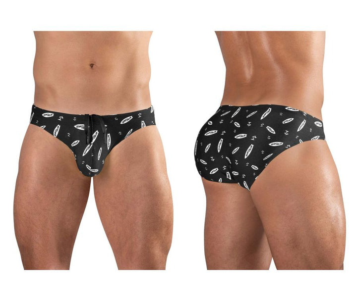 ErgoWear X4D SW Swim Briefs in Black/White – men's swimwear