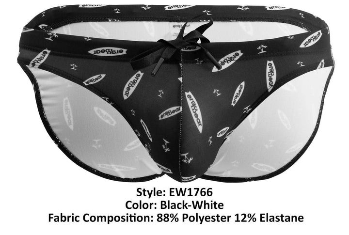 ErgoWear X4D SW Swim Briefs in Black/White – men's swimwear