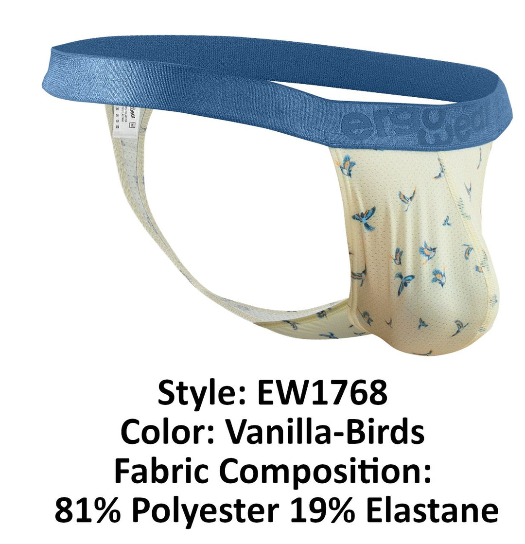 ErgoWear SLK SE Men's Thong in Vanilla Birds – men's thongs