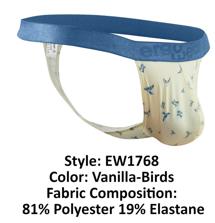 ErgoWear SLK SE Men's Thong in Vanilla Birds – men's thongs