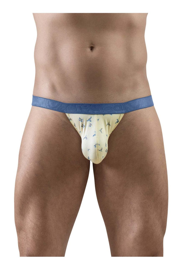 ErgoWear SLK SE Men's Bikini Brief in Vanilla Birds – men's briefs