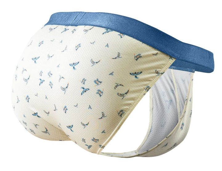 ErgoWear SLK SE Men's Bikini Brief in Vanilla Birds – men's briefs