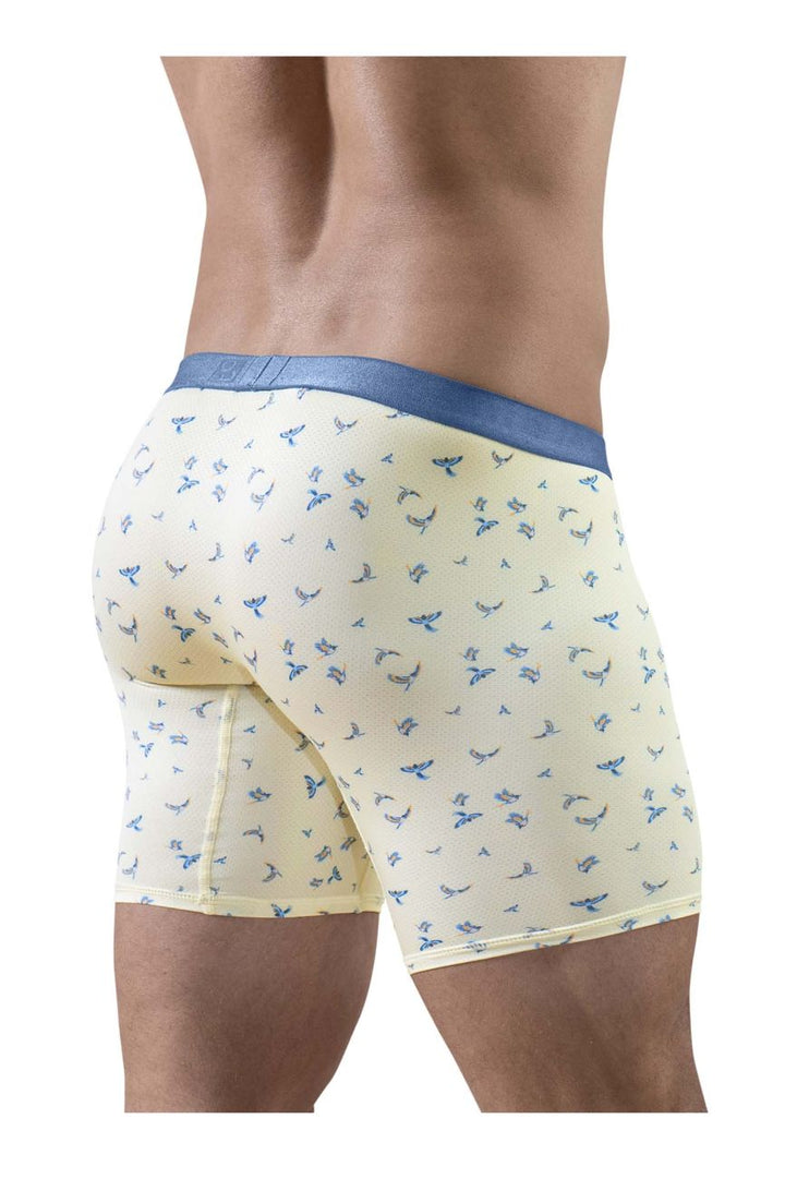 ErgoWear Men's Underwear EW1771 SLK SE Boxer Briefs Color Vanilla-Birds