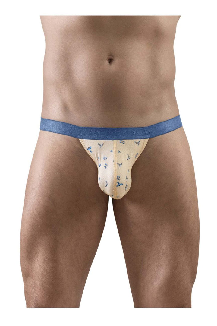 ErgoWear SLK SE Men's Bikini Brief in Peach Birds – men's briefs