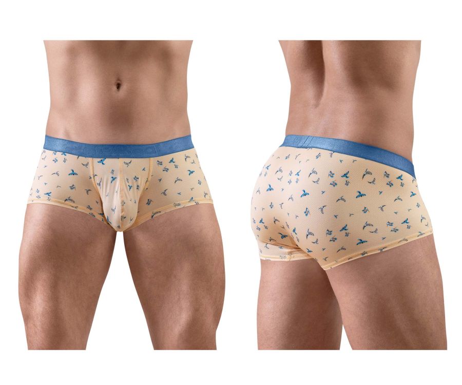 ErgoWear SLK SE Men's Trunk Underwear in Peach Birds – men's trunks