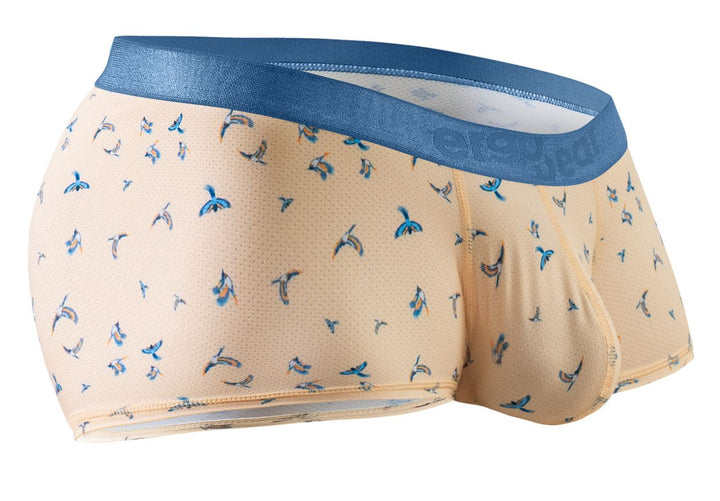 ErgoWear SLK SE Men's Trunk Underwear in Peach Birds – men's trunks