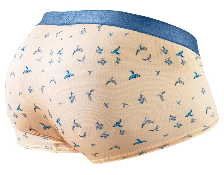 ErgoWear SLK SE Men's Trunk Underwear in Peach Birds – men's trunks