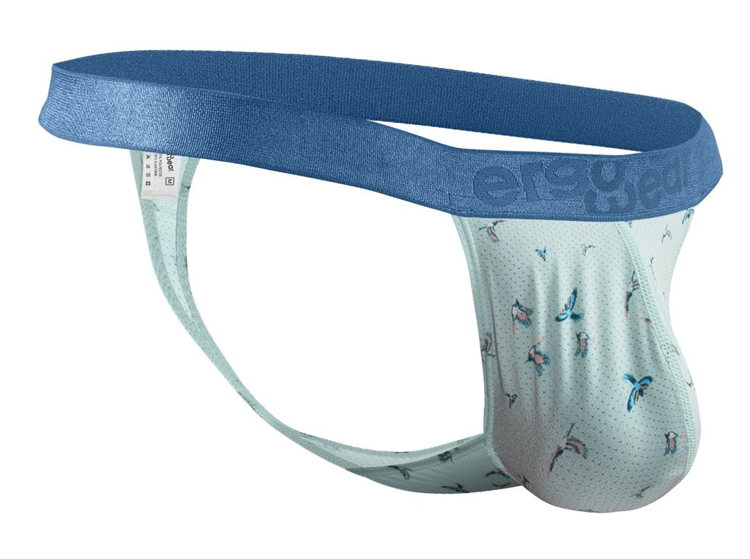 ErgoWear EW1776 SLK SE G-String in frost birds print – men's printed G-string underwear