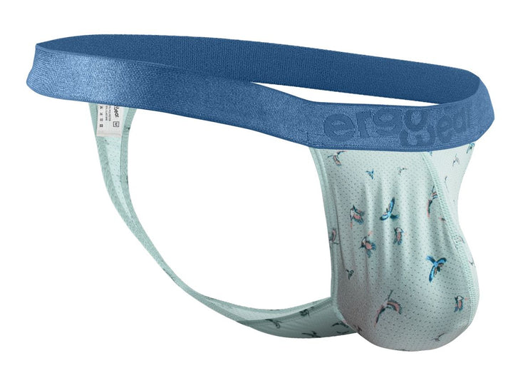 ErgoWear EW1776 SLK SE G-String in frost birds print – men's printed G-string underwear