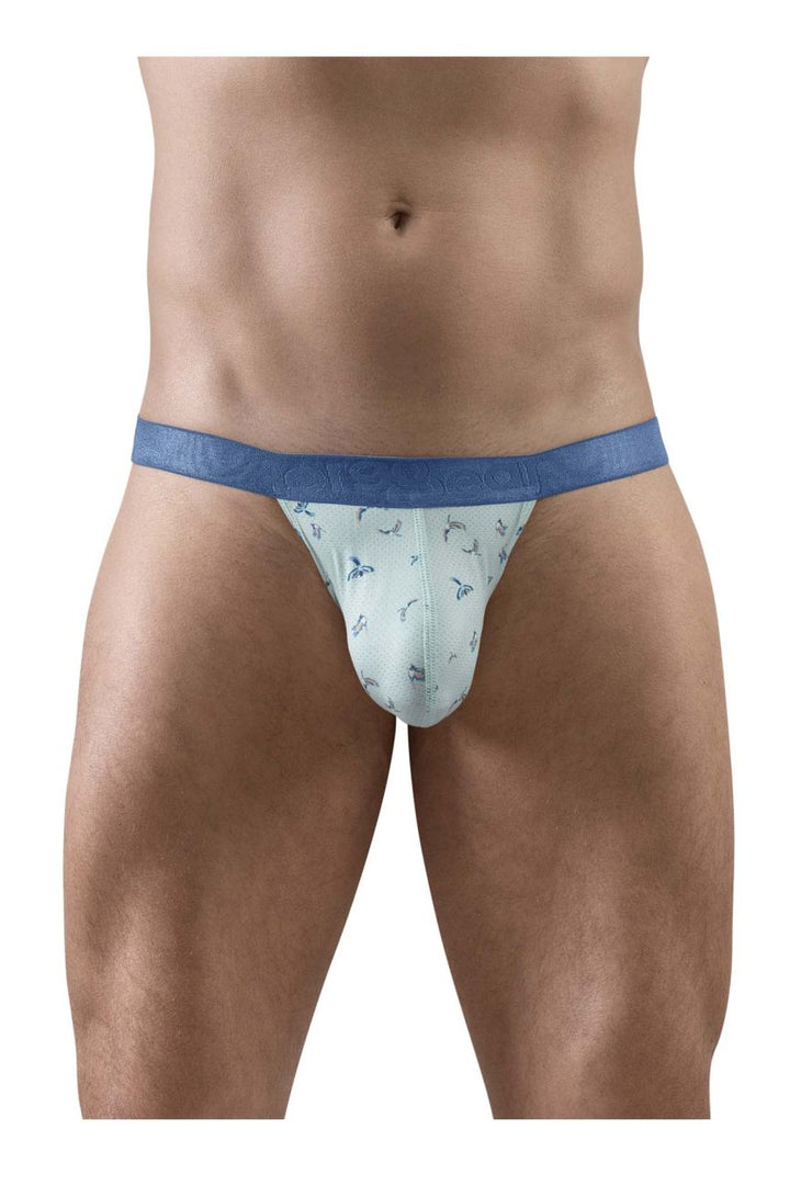 ErgoWear EW1776 SLK SE G-String in frost birds print – men's printed G-string underwear