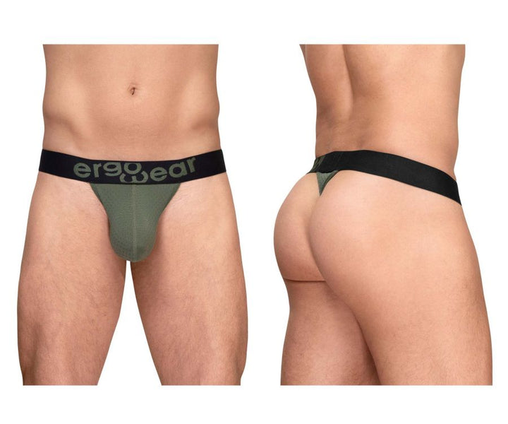 ErgoWear MAX FLOW Men's Thong in Dark Green – men's thongs
